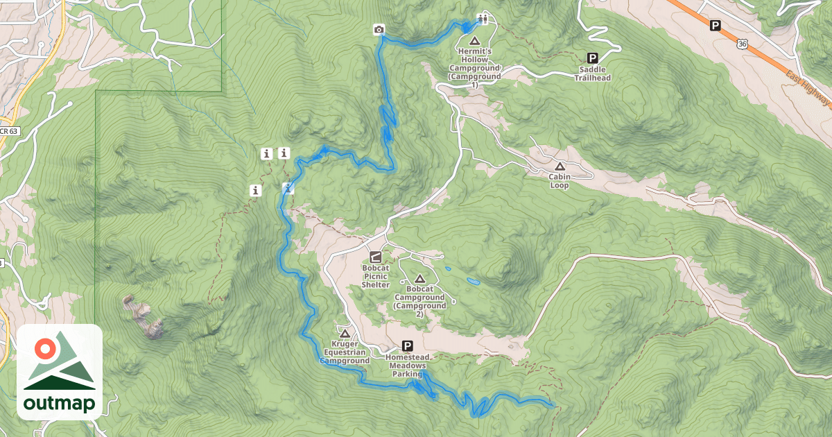 Map of Limber Pine Trail