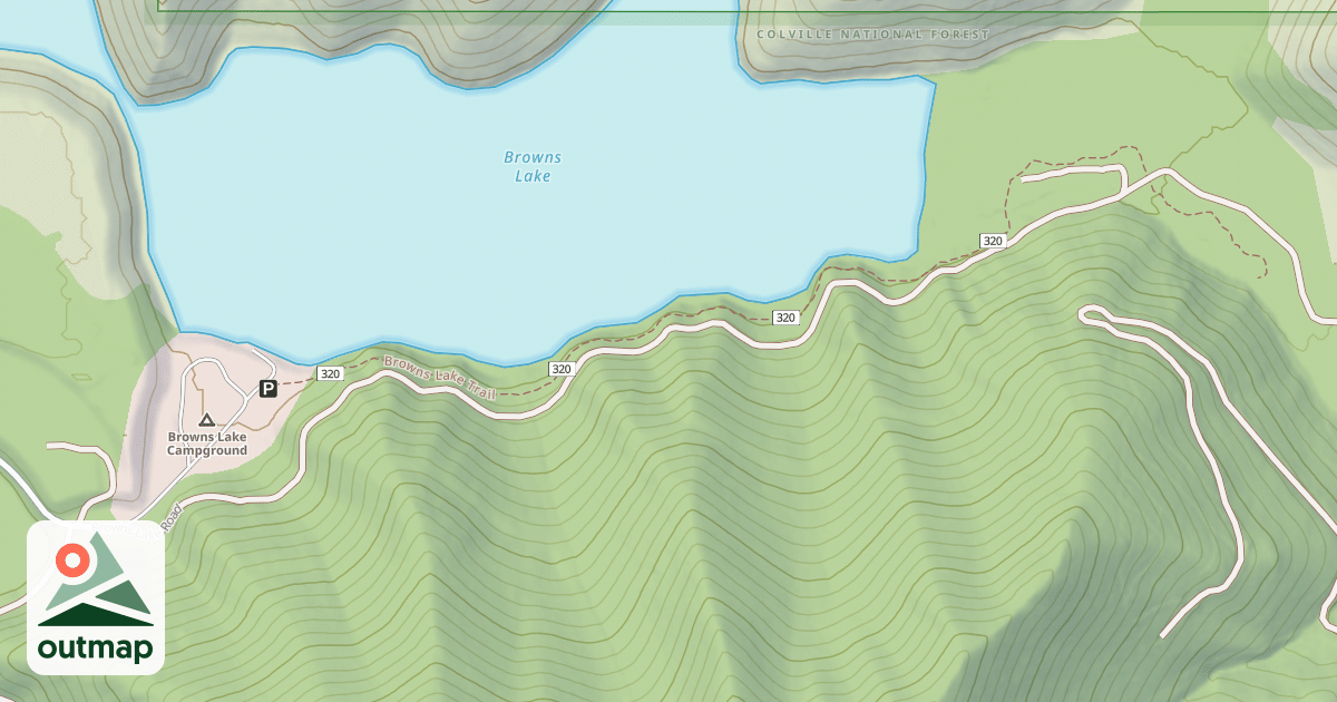 Map of BROWNS LAKE