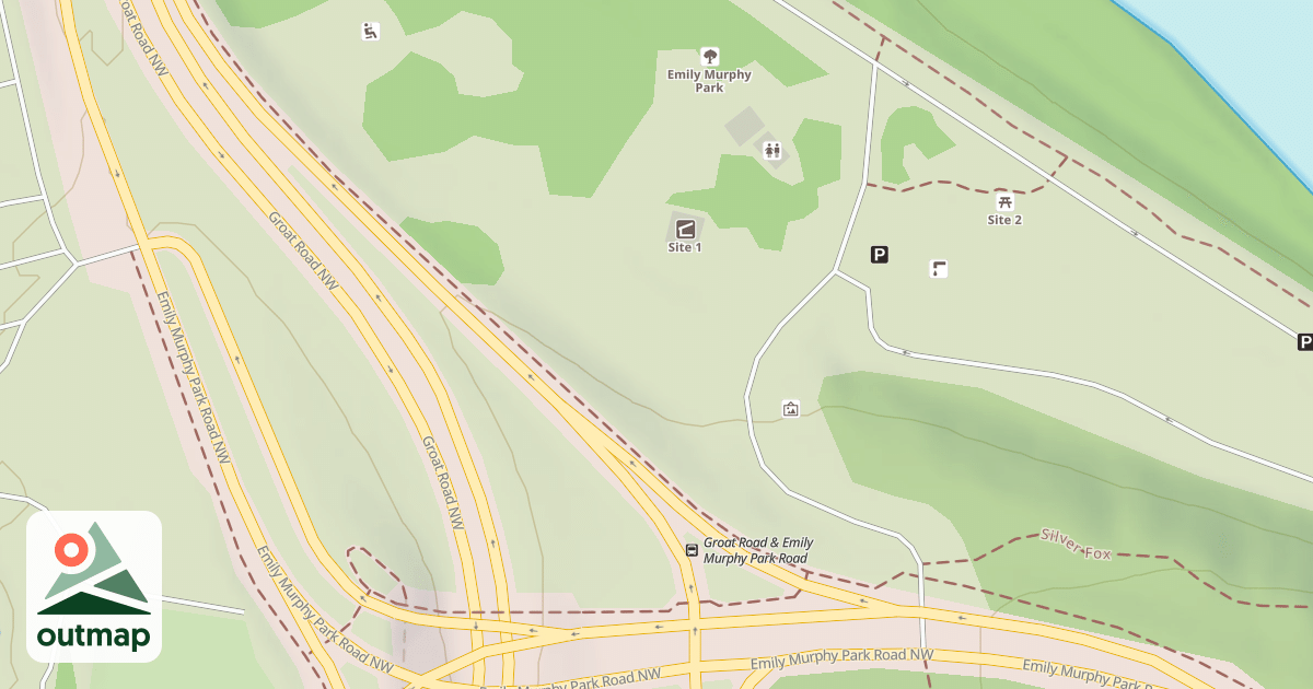 Map of Emily Murphy Park Sled Hill
