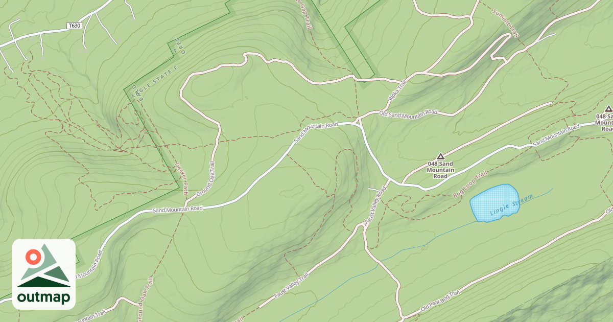 Map of Bald Eagle State Forest Snowmobile Trails
