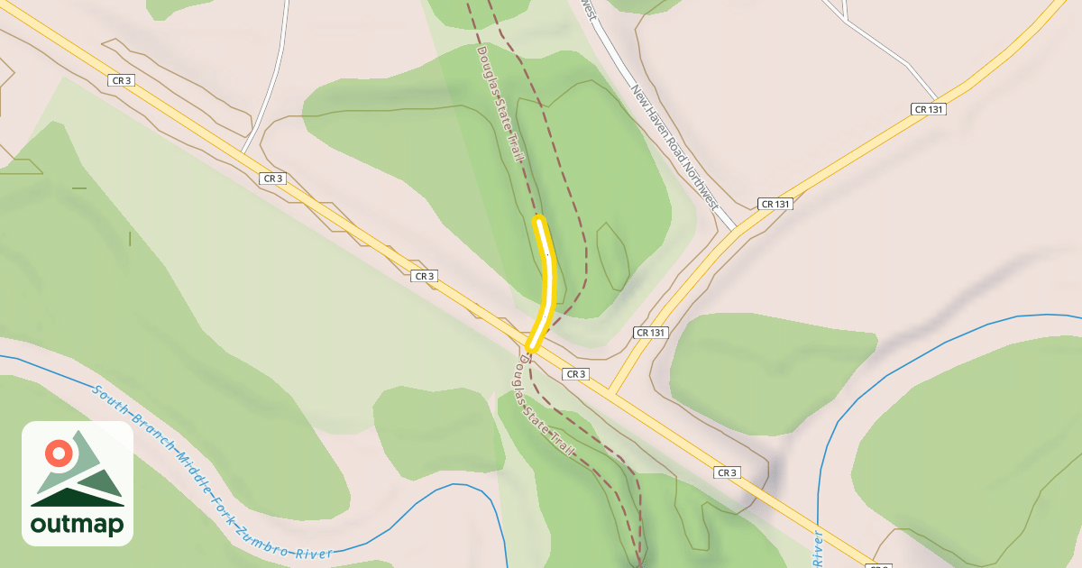 Map of Douglas State Trail