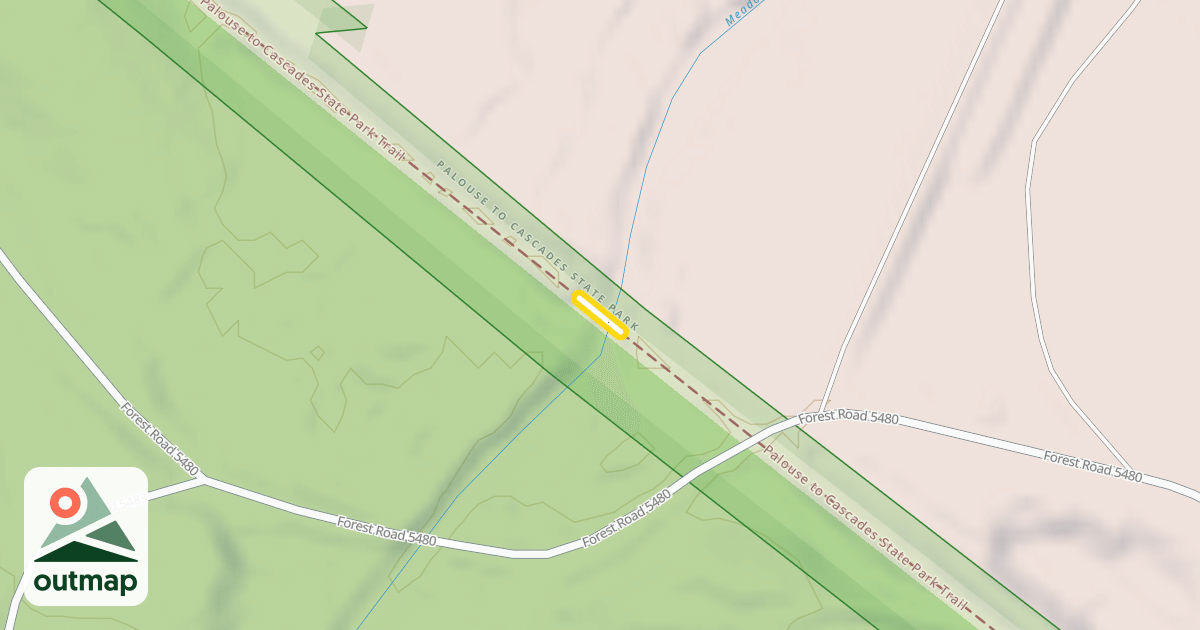 Map of Palouse to Cascades State Park Trail