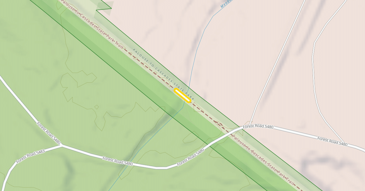 Map preview of Palouse to Cascades State Park Trail