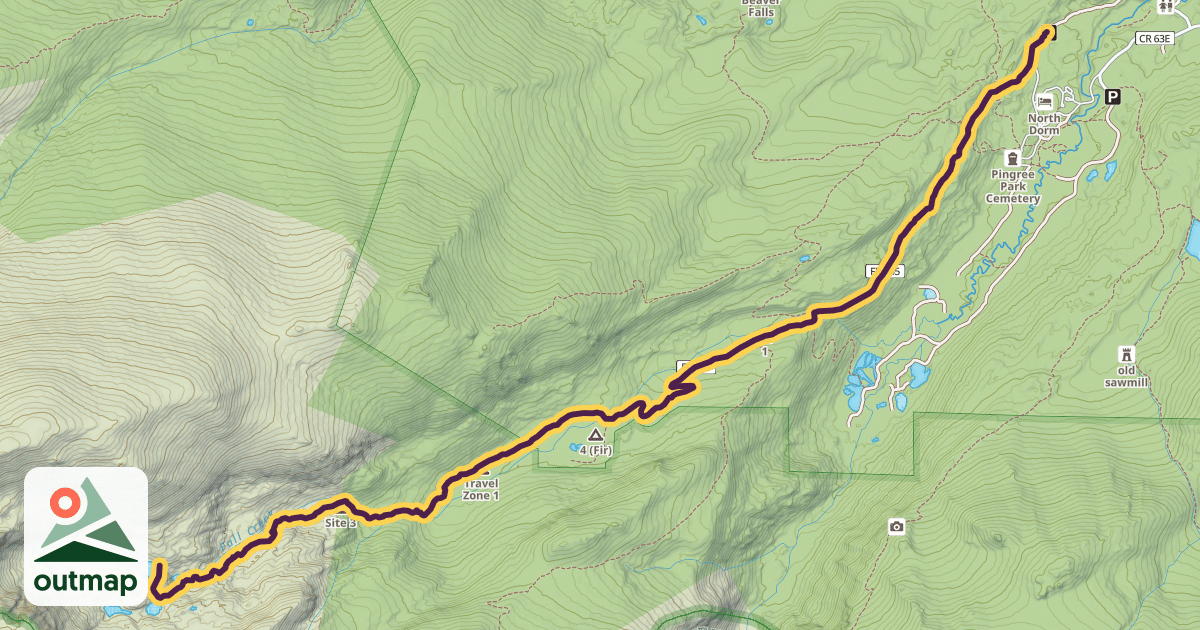 Map of Emmaline Lake Trail