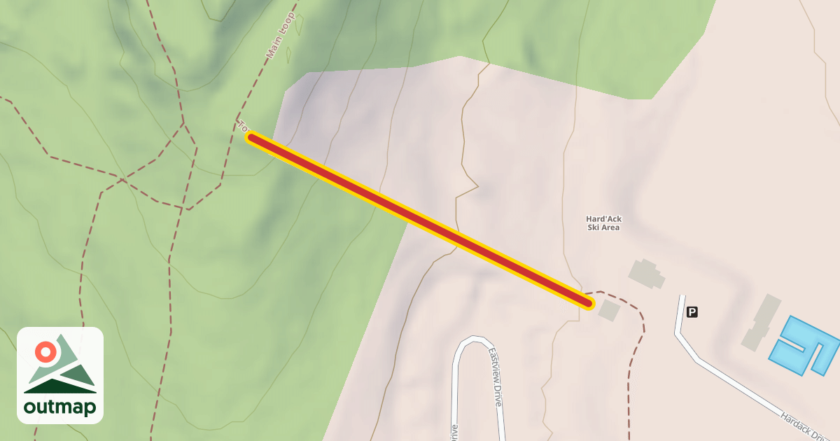 Map of Hard 'Ack Rope Tow