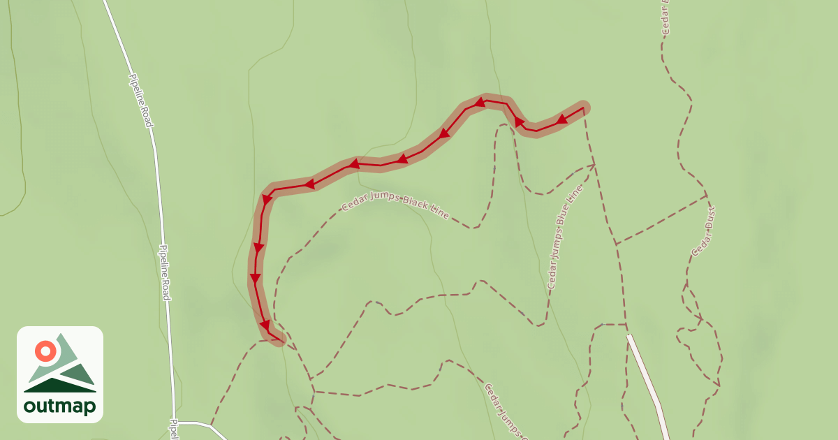 Map of Cedar Dust Pro Jump Line