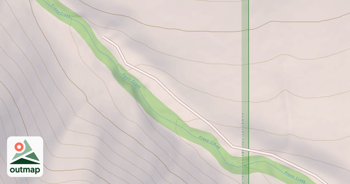 Map of PROVO CANYON SPUR A ROAD