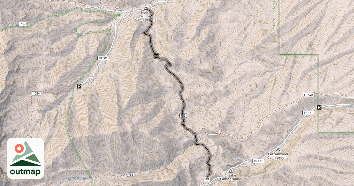 Map of Stansbury Front Trail
