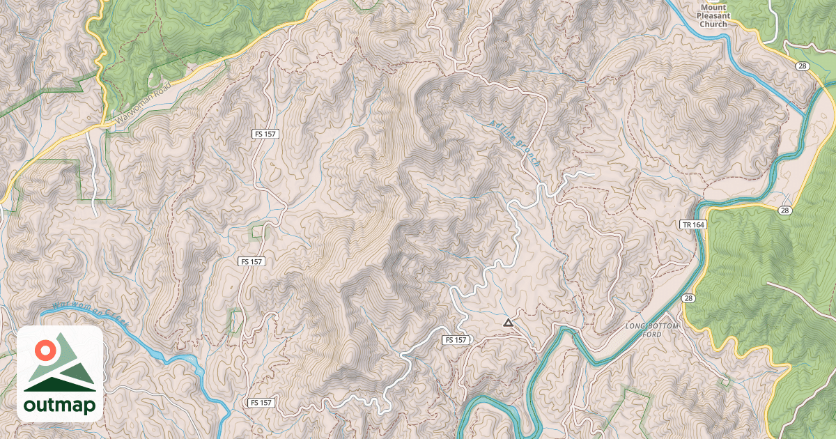 Map of GOLD MINE (WILLIS KNOB)