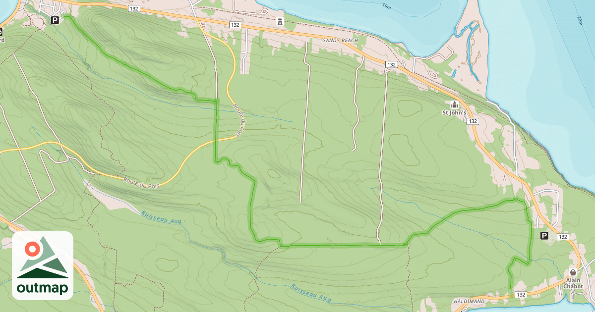 Map of Gaspé à Haldimand