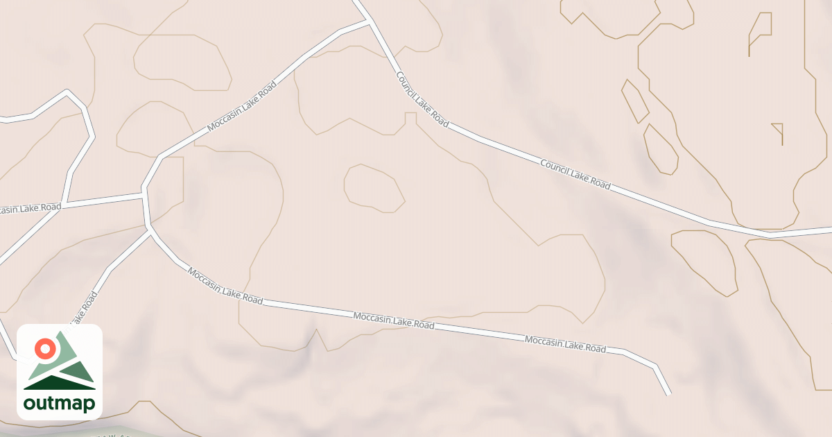 Map of MOCCASIN LAKE