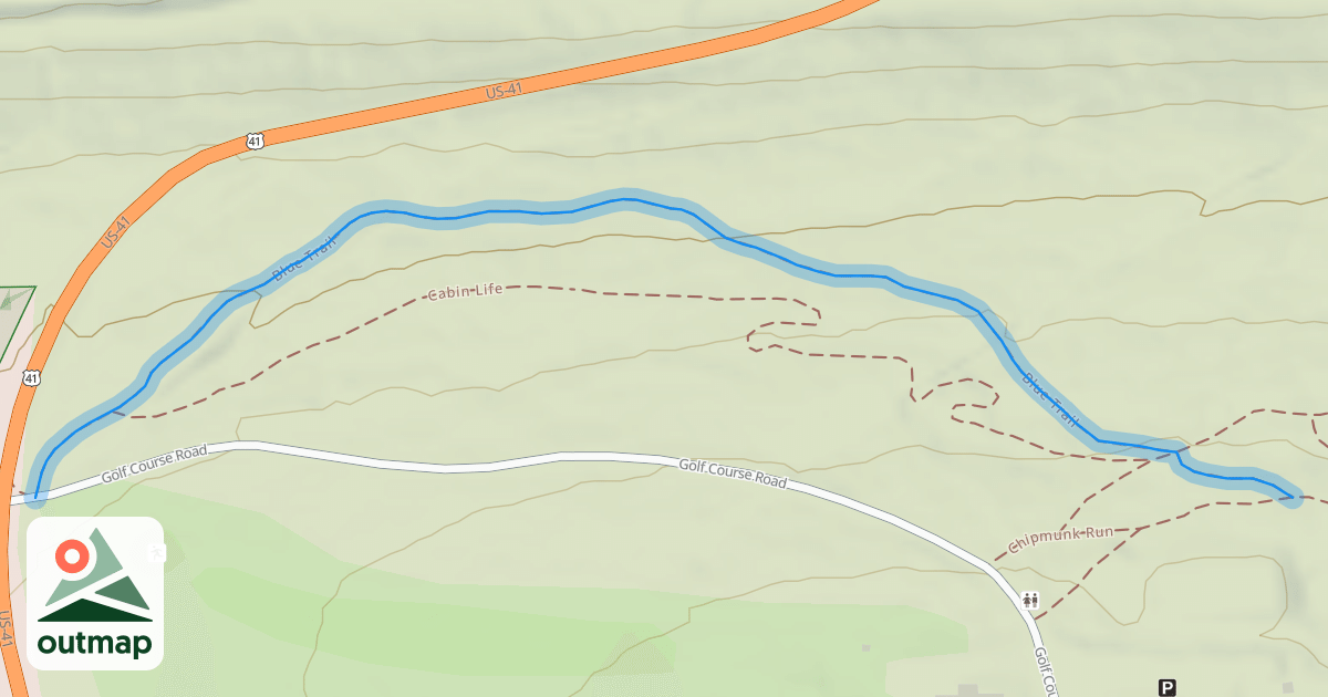 Map of Blue Trail