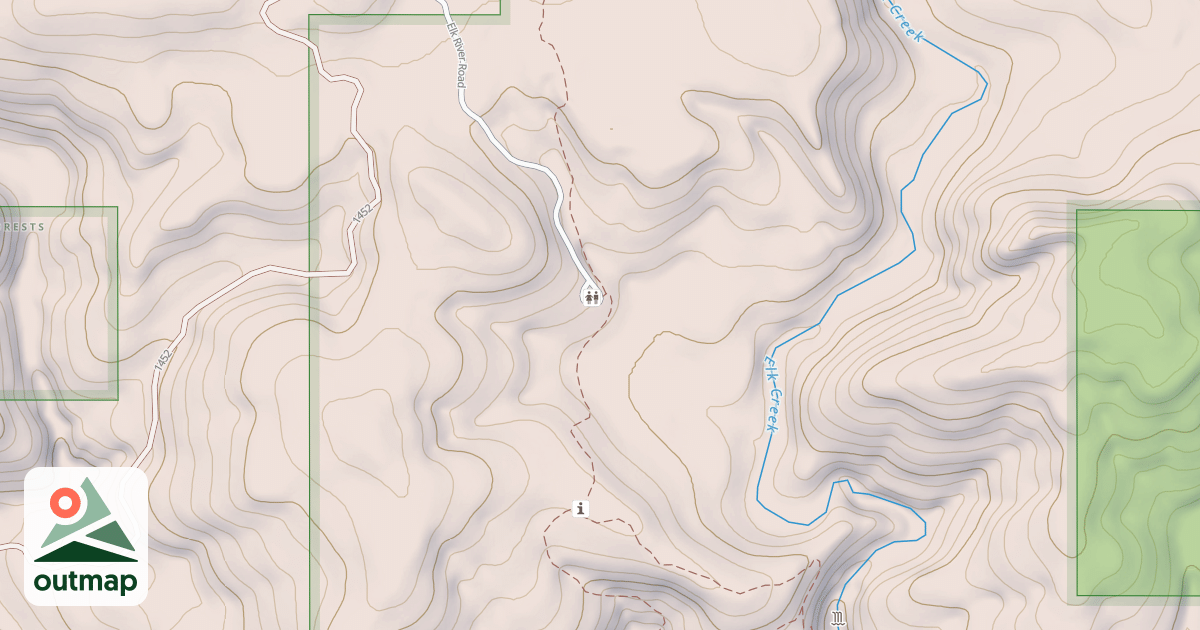 Map of ELK CREEK FALLS