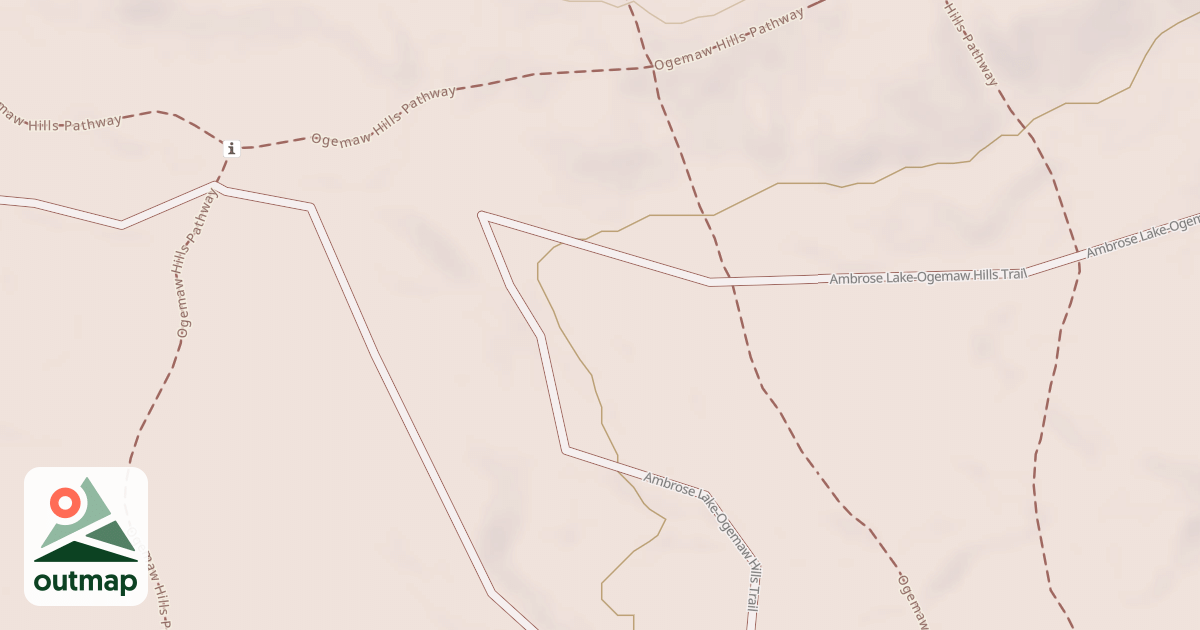 Map of Ambrose Lake To Ogemaw Hills Trail