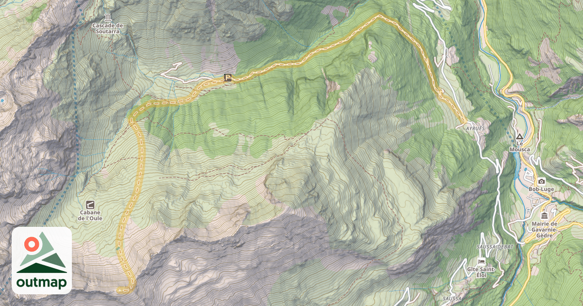 Map of Sarre Aute — Ayrues