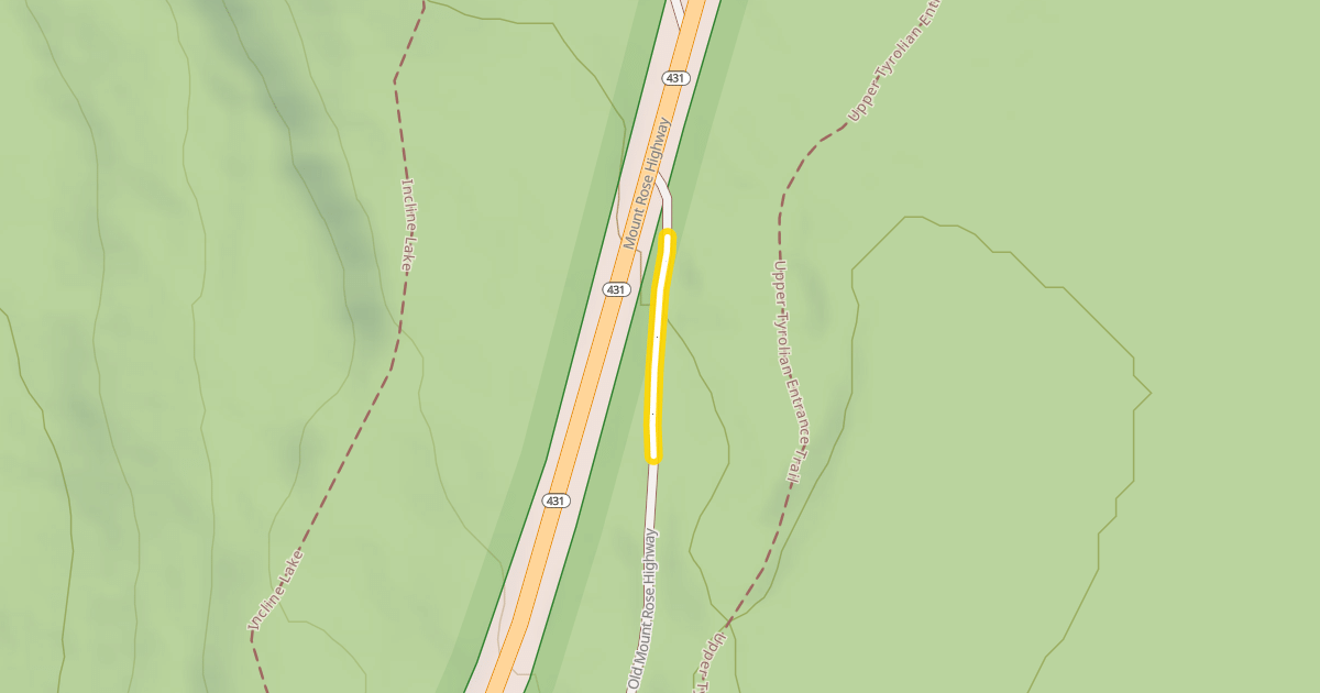 Map preview of Old Mount Rose Highway