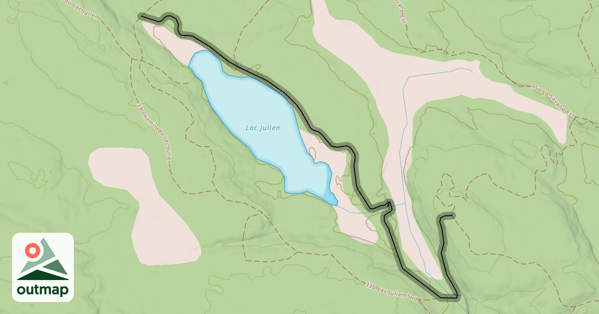 Map of 33a Lac Julien Nord