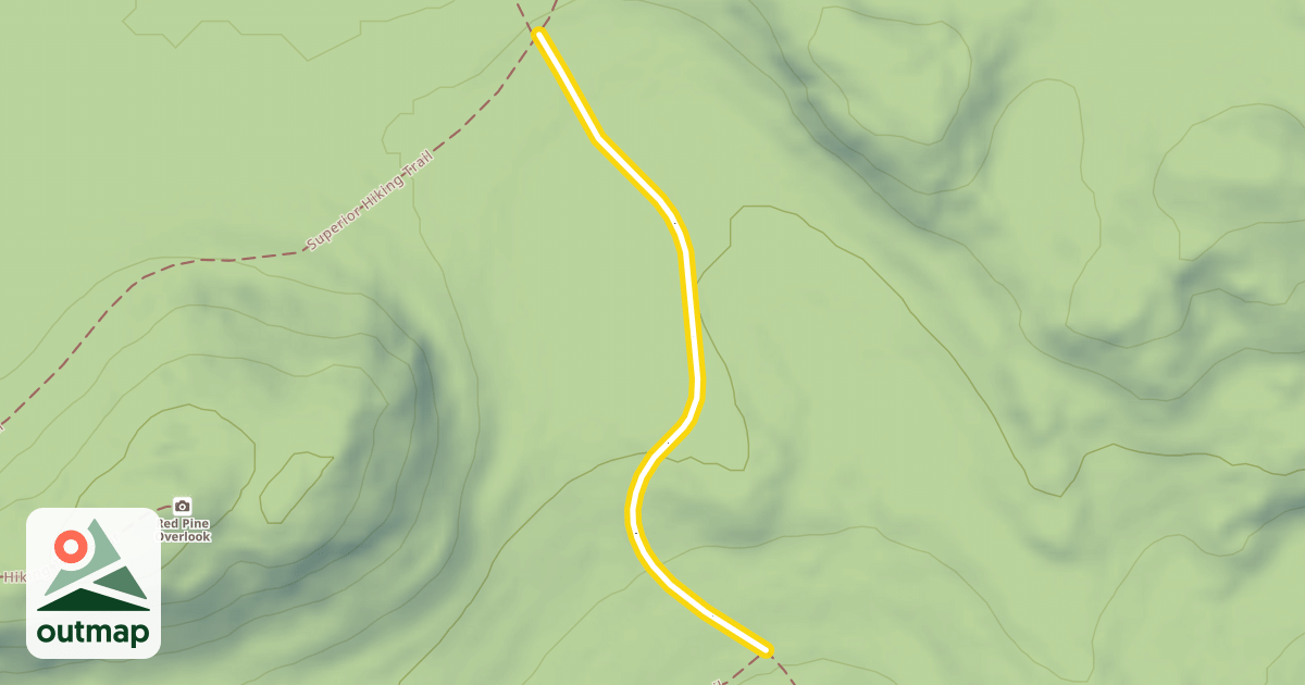 Map of Superior Hiking Trail spur