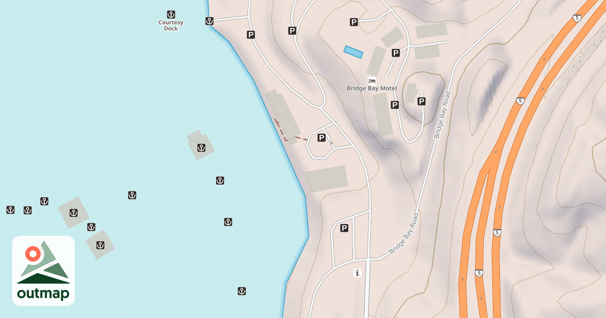 Map of BRIDGE BAY RESORT