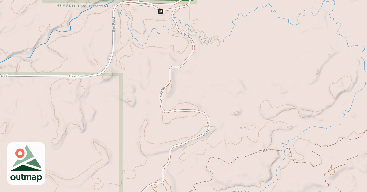 Map of Matthew Lourey State Trail
