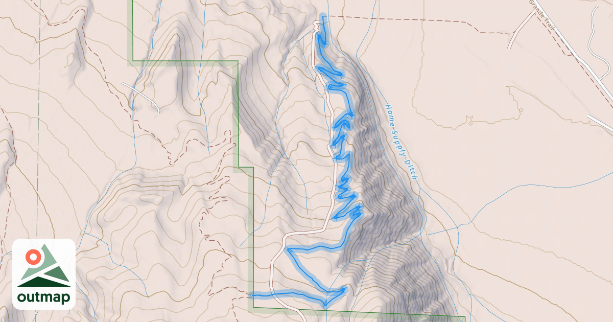 Map of Glassier OS Trail