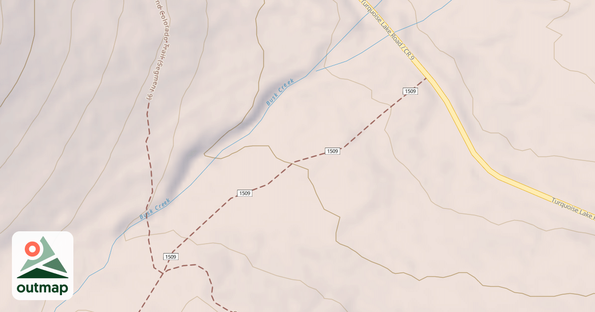 Map of Busk Creek