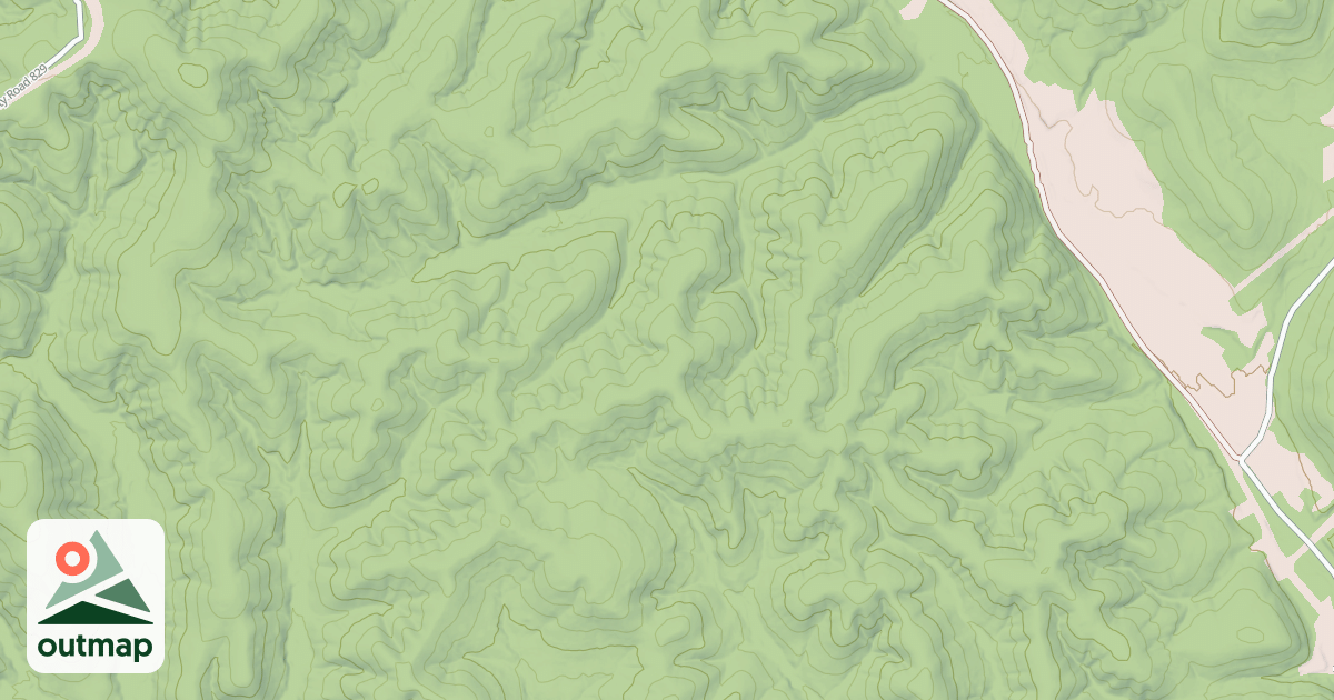 Map of BRUSHY BRANCH