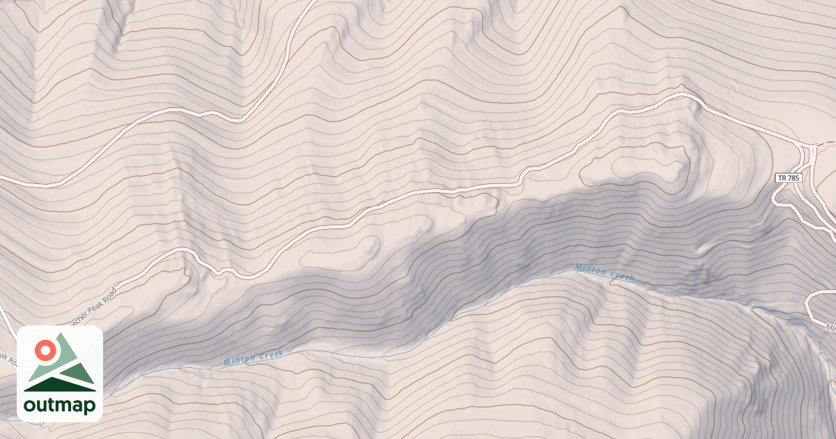 Map of BEECHER PEAK