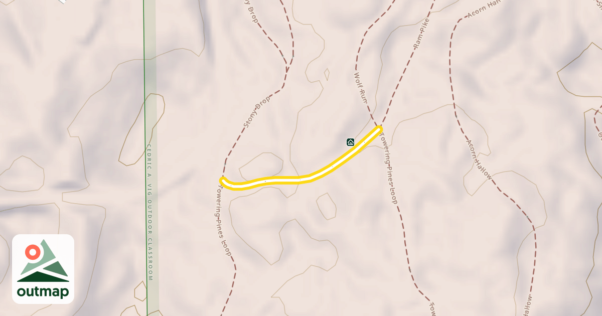 Map of Towering Pines Loop