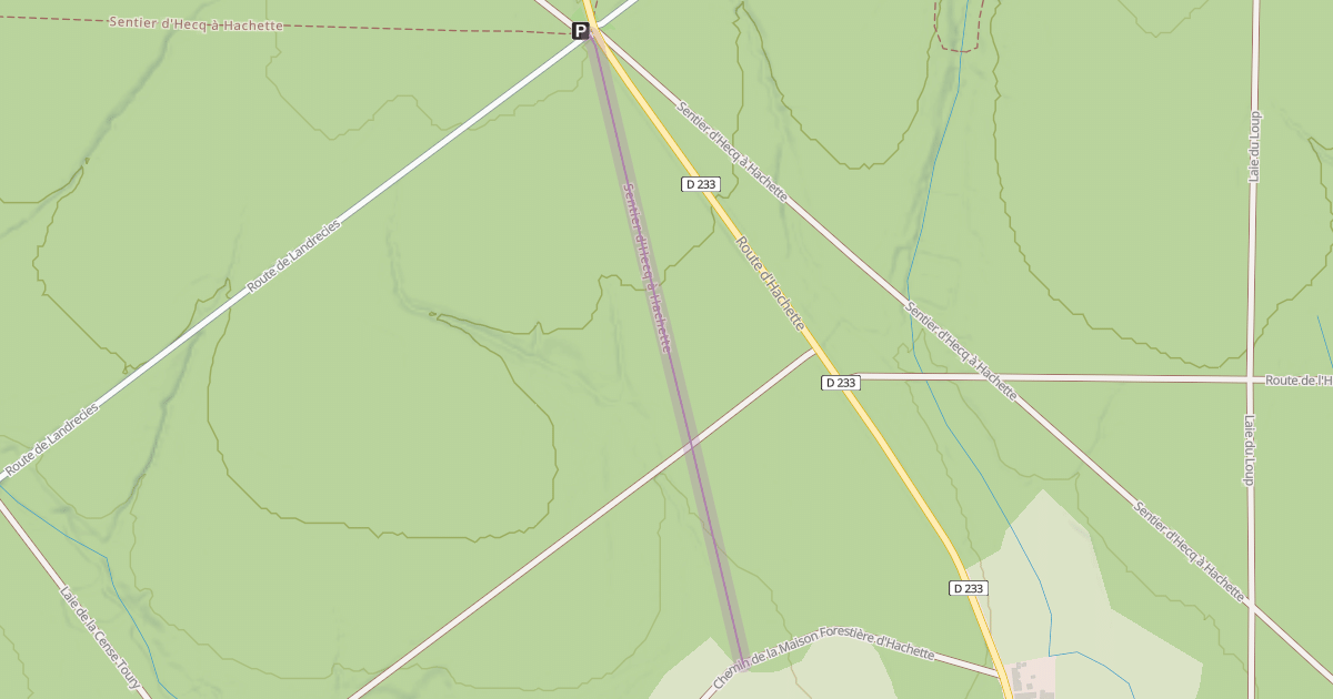 Map preview of Sentier d'Hecq à Hachette