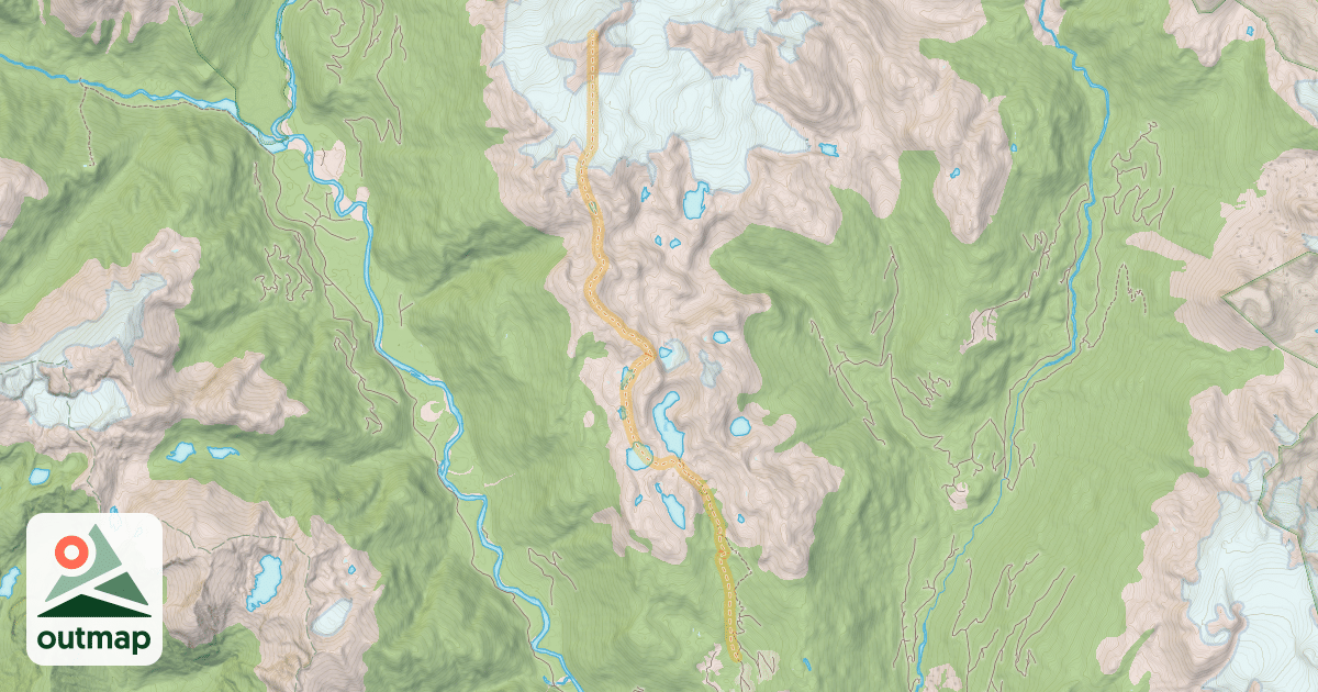 Map of Blanca Lakes to Exodus Peak