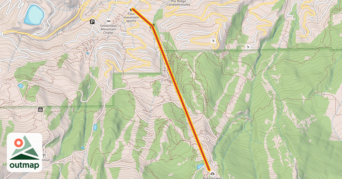 Map of Elk Camp Gondola