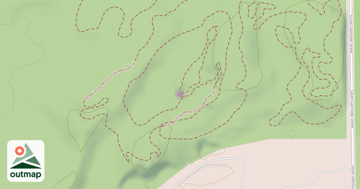 Map of Rum Village mountain bike trail