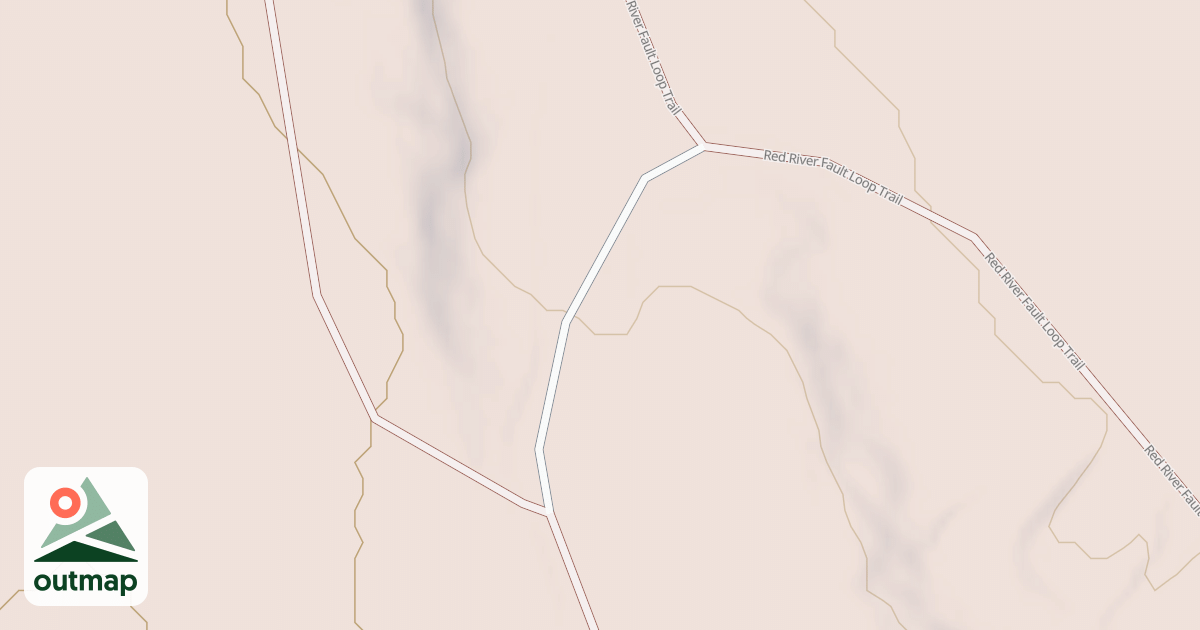 Map of Red River Fault Loop Trail in Taos