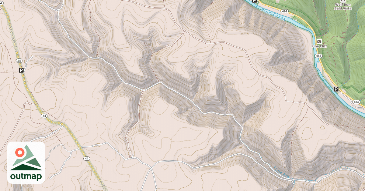 Map of Coudy Pike Snowmobile Trails