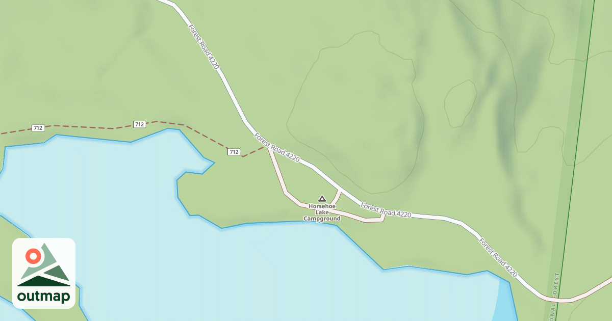 Map of HORSESHOE LAKE CAMPGROUND