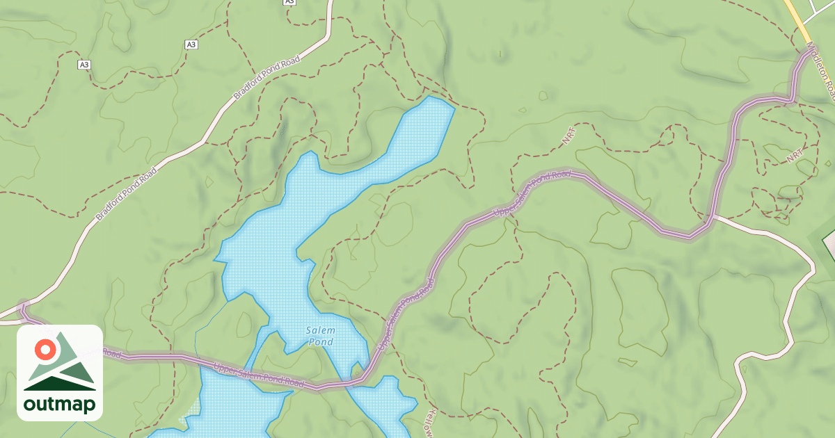 Map of Upper Salem Pond Road