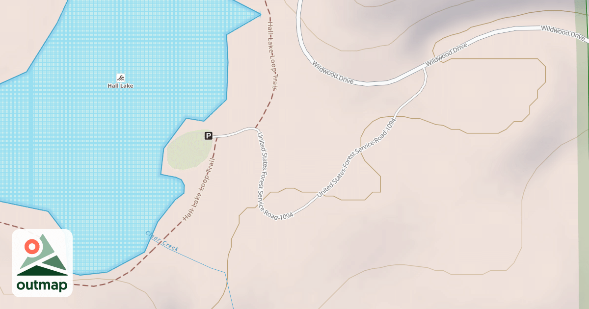 Map of HALL LAKE