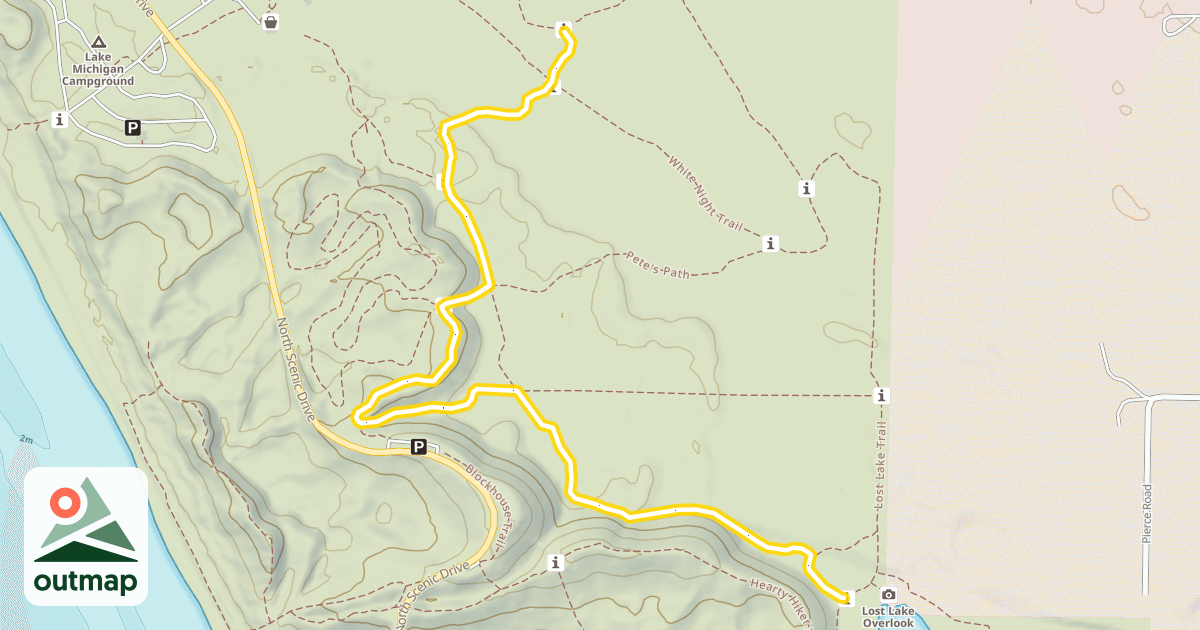 Map of Lost Lake Loop West
