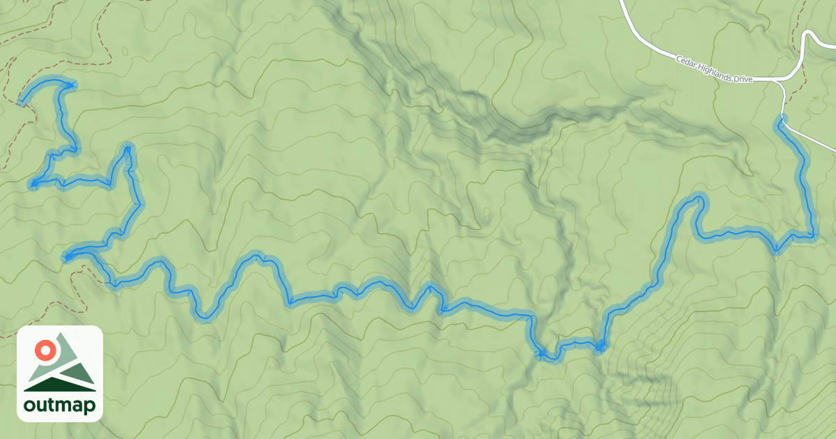 Map of Green Hollow Trail