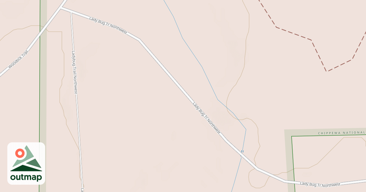 Map of LADYBUG TRAIL NORTHWEST