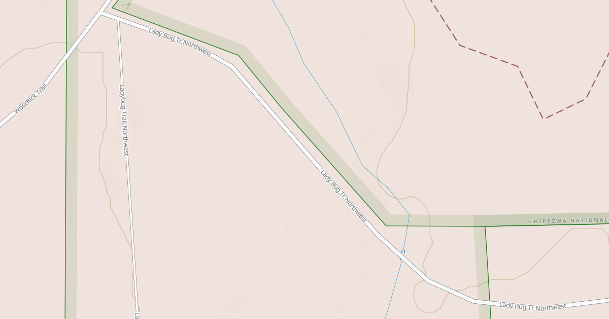 Map preview of LADYBUG TRAIL NORTHWEST