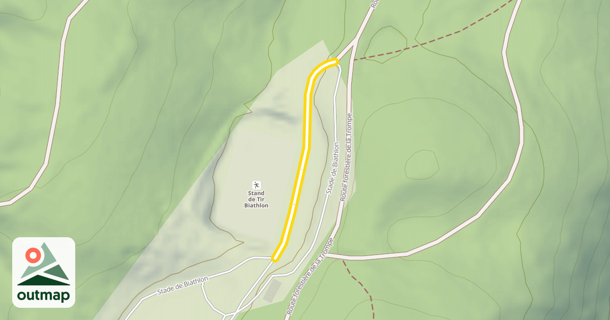 Map of Stade de Biathlon