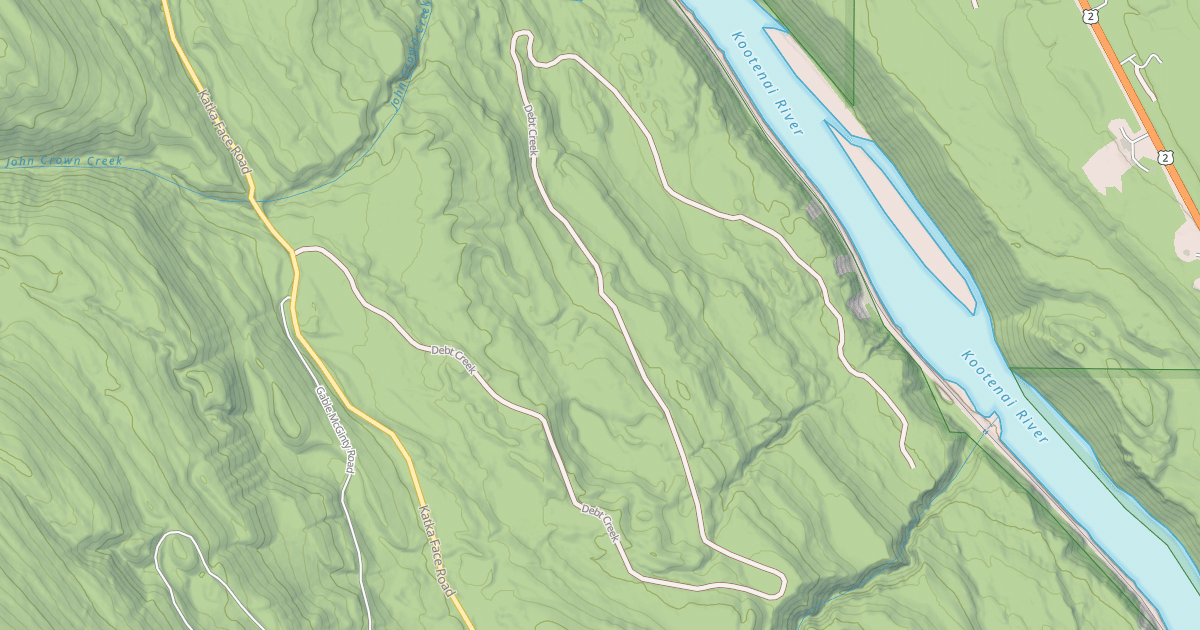 Map preview of DEBT CREEK