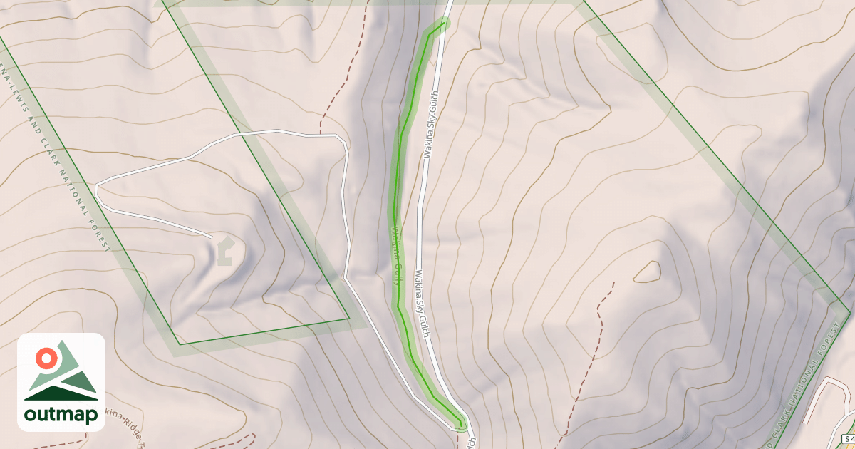 Map of Wakina Gully