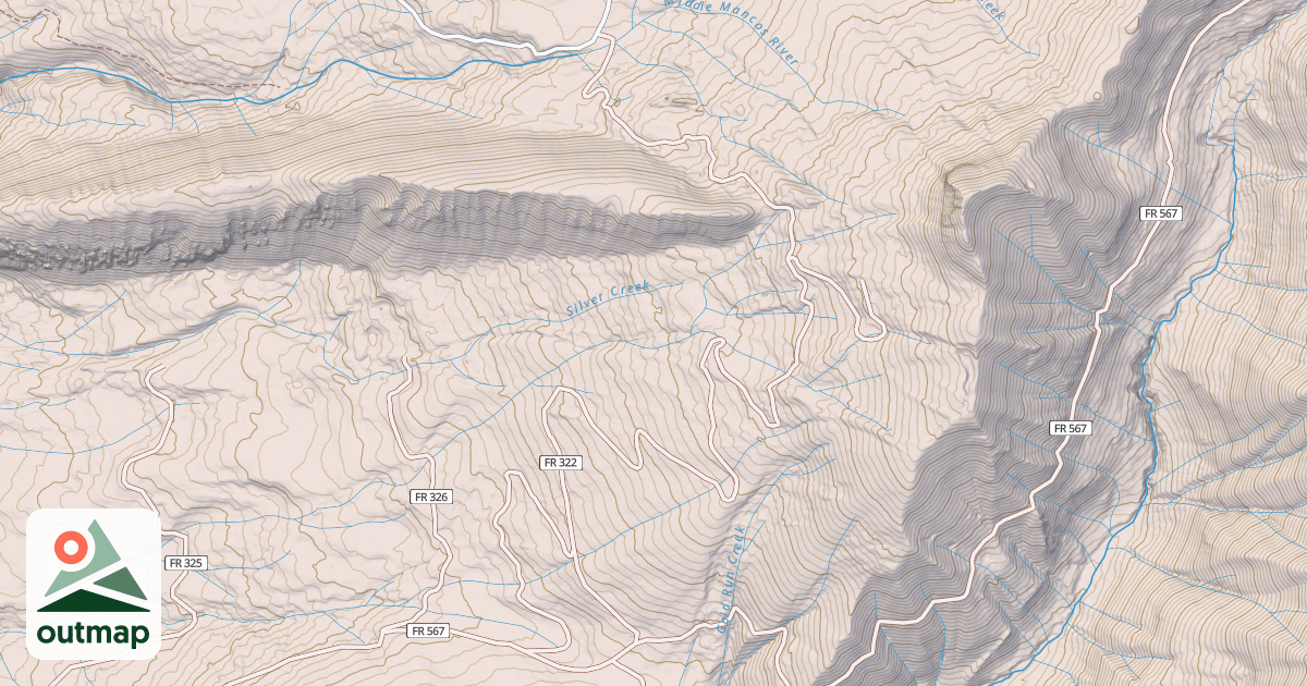 Map of HELMET PEAK