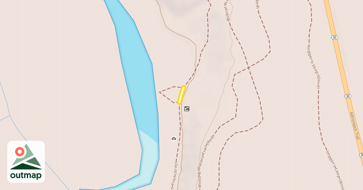 Map of Heron Marsh Trail (Gray)