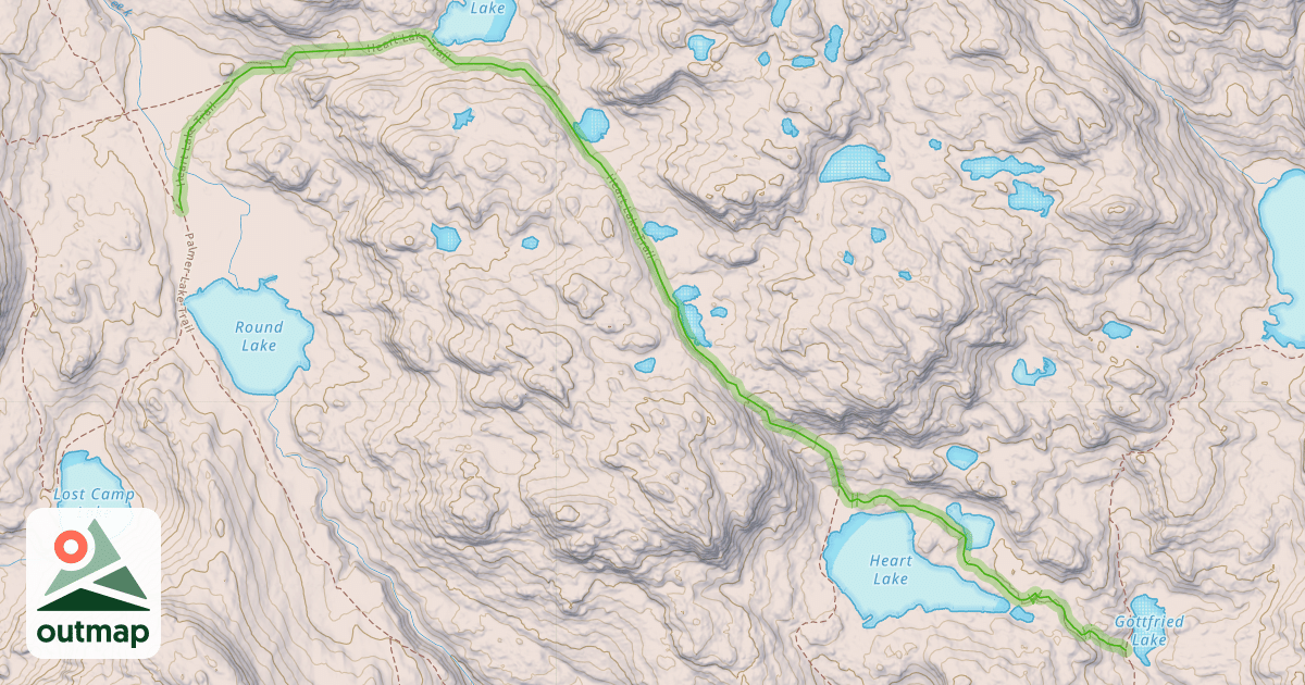 Map of Heart Lake Trail