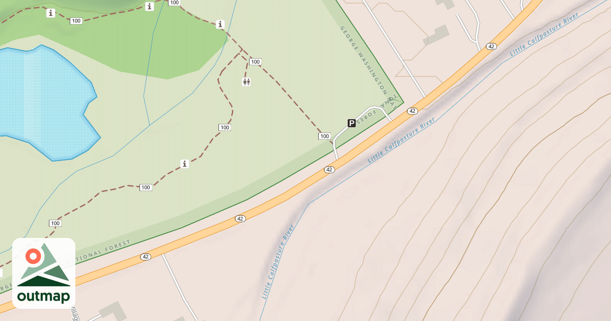 Map of AUGUSTA SPRINGS TRAIL HEAD