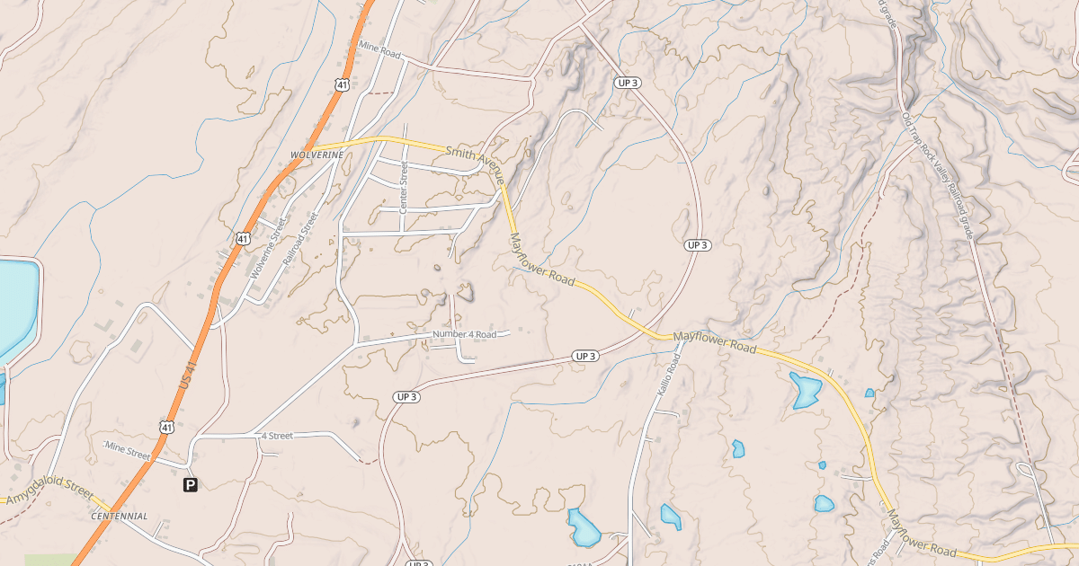 Map preview of Keweenaw State Trail